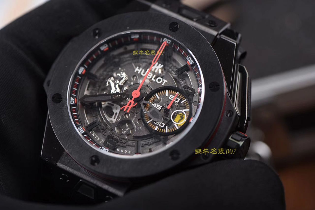 视频讲解V6 Factory  Replica  hublot 法拉利Hublot Big Bang Ferrari Ceramic F11系列401.CX.0123.VR wrist watches  / YB062V6