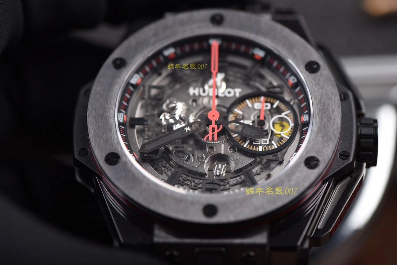 视频讲解V6 Factory  Replica  hublot 法拉利Hublot Big Bang Ferrari Ceramic F11系列401.CX.0123.VR wrist watches  / YB062V6