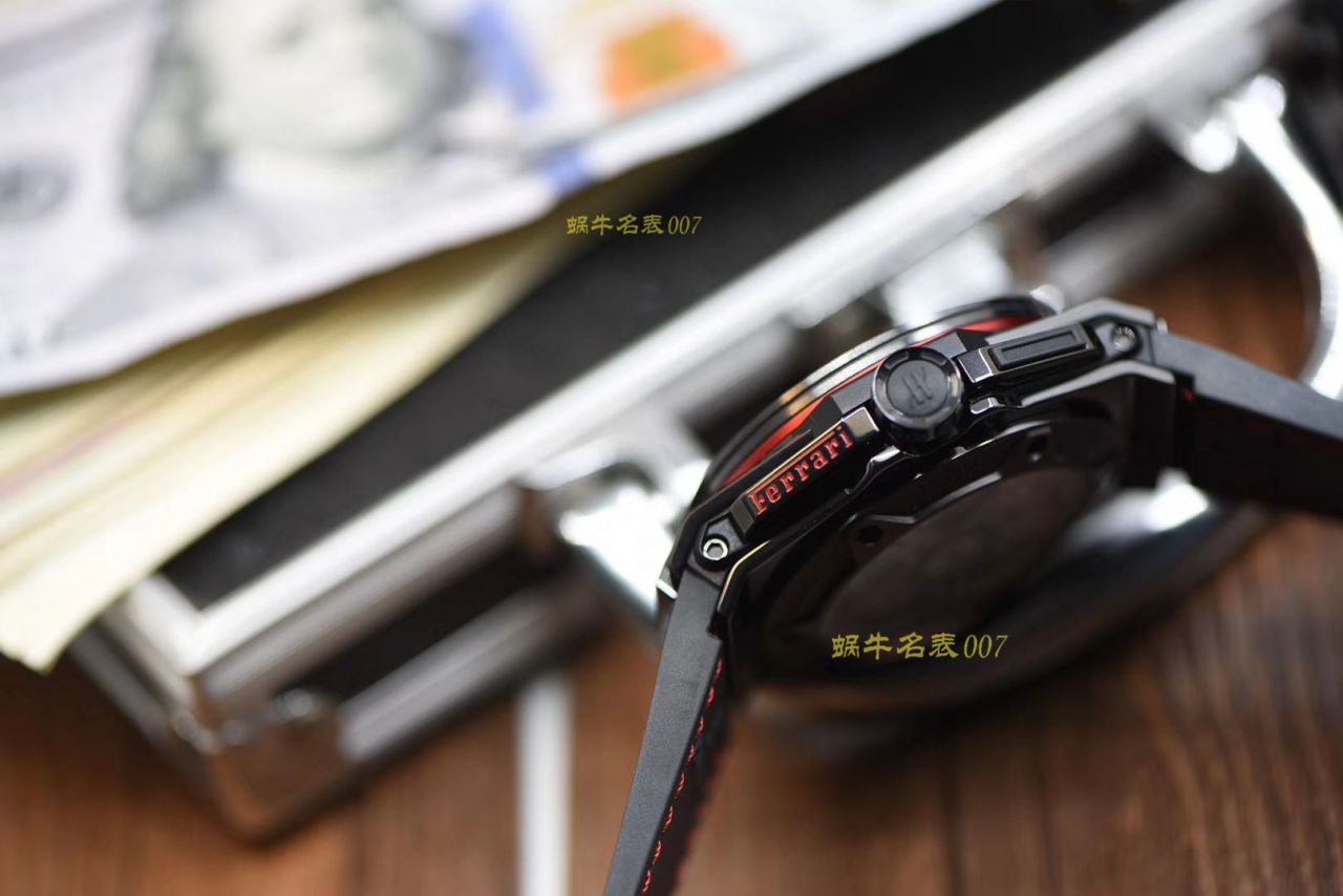视频讲解V6 Factory  Replica  hublot 法拉利Hublot Big Bang Ferrari Ceramic F11系列401.CX.0123.VR wrist watches  / YB062V6