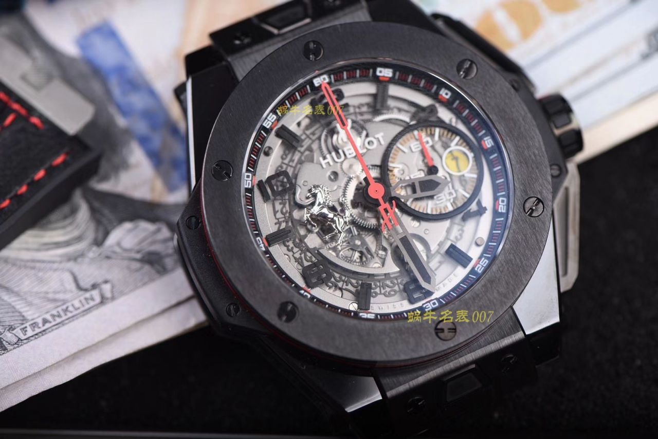 视频讲解V6 Factory  Replica  hublot 法拉利Hublot Big Bang Ferrari Ceramic F11系列401.CX.0123.VR wrist watches  / YB062V6
