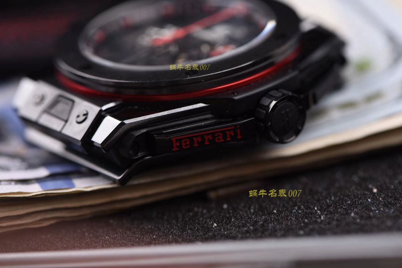 视频讲解V6 Factory  Replica  hublot 法拉利Hublot Big Bang Ferrari Ceramic F11系列401.CX.0123.VR wrist watches  / YB062V6