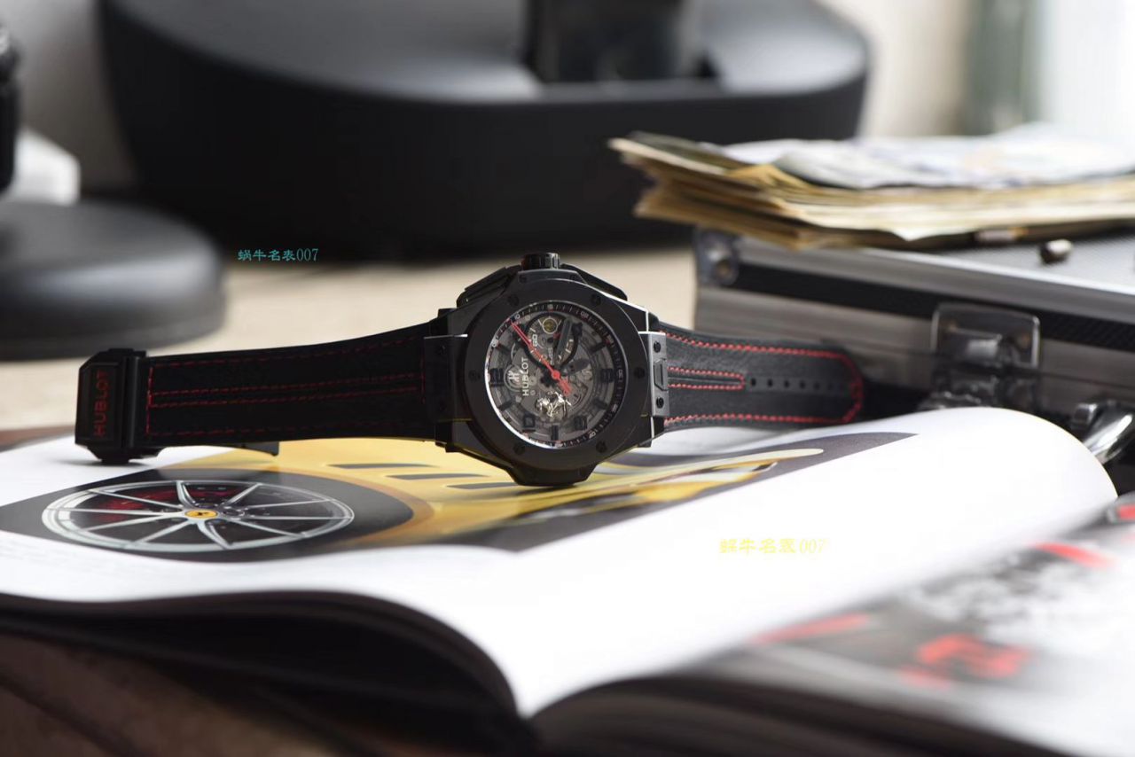 视频讲解V6 Factory  Replica  hublot 法拉利Hublot Big Bang Ferrari Ceramic F11系列401.CX.0123.VR wrist watches  / YB062V6