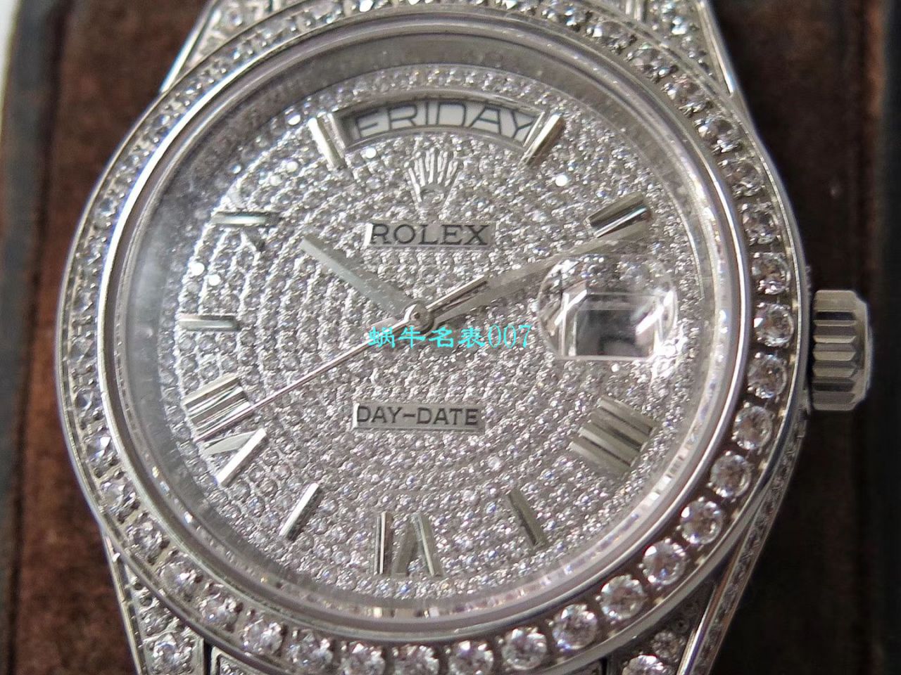 TW Factory  High quality  Replica  Rolex 帝皇版最豪Day date II系列 Day-Date 型密镶钻特别款 wrist watches  / R355