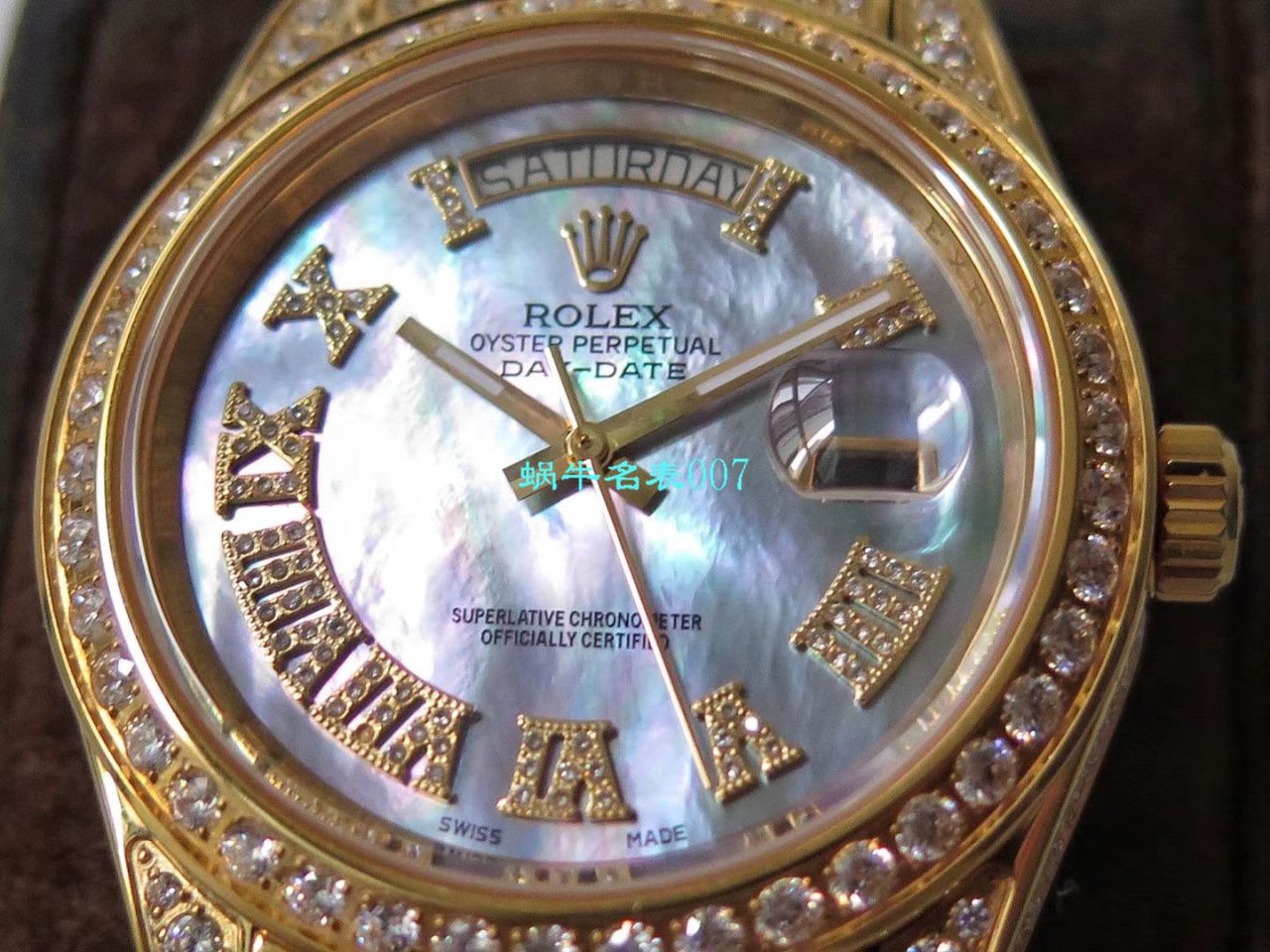TW Factory  High quality  Replica  Rolex 帝皇版最豪Day date II系列 Day-Date 型密镶钻特别款 wrist watches  / R355
