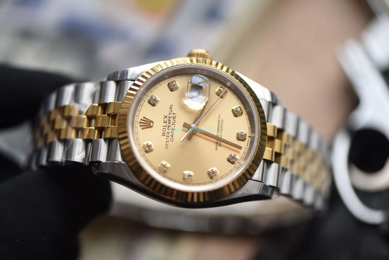 EW Factory 官网 top  Replica Copy  Rolex   Datejust 系列116233香槟盘镶钻 wrist watches  / R357EW