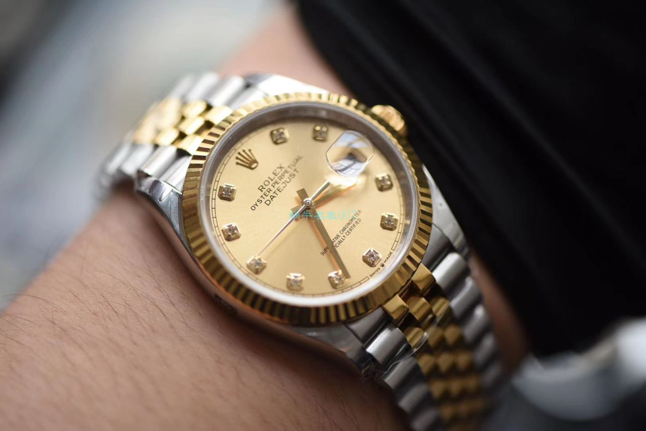 EW Factory 官网 top  Replica Copy  Rolex   Datejust 系列116233香槟盘镶钻 wrist watches  / R357EW