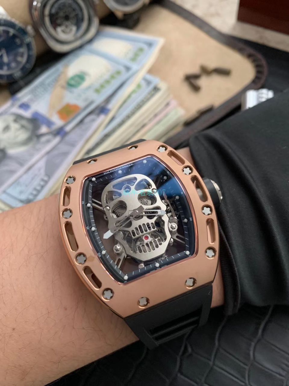 【 Video analysis 】EUR Factory RICHARD MILLE Richard Mille Tourbillon 男RM 052 top  Replica Copy 紫金骷髅头至尊鬼王 wrist watches  / RM052EUR