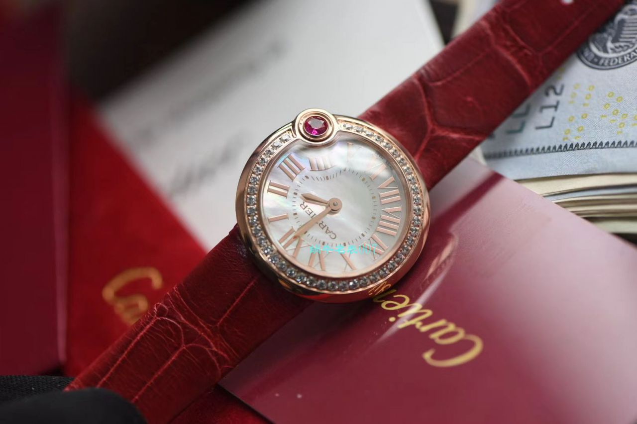 台湾 Factory  Cartier  特别款中国红鎏金时刻 Replica Copy WJBL0010，WBGL0007 Ballon Blanc de  Cartier 女士 wrist watches  / K267