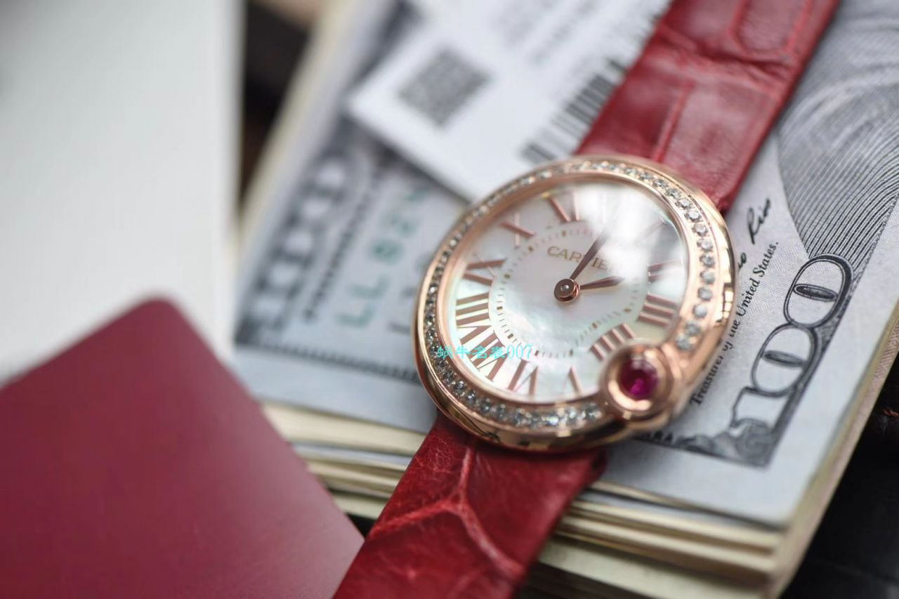 台湾 Factory  Cartier  特别款中国红鎏金时刻 Replica Copy WJBL0010，WBGL0007 Ballon Blanc de  Cartier 女士 wrist watches  / K267