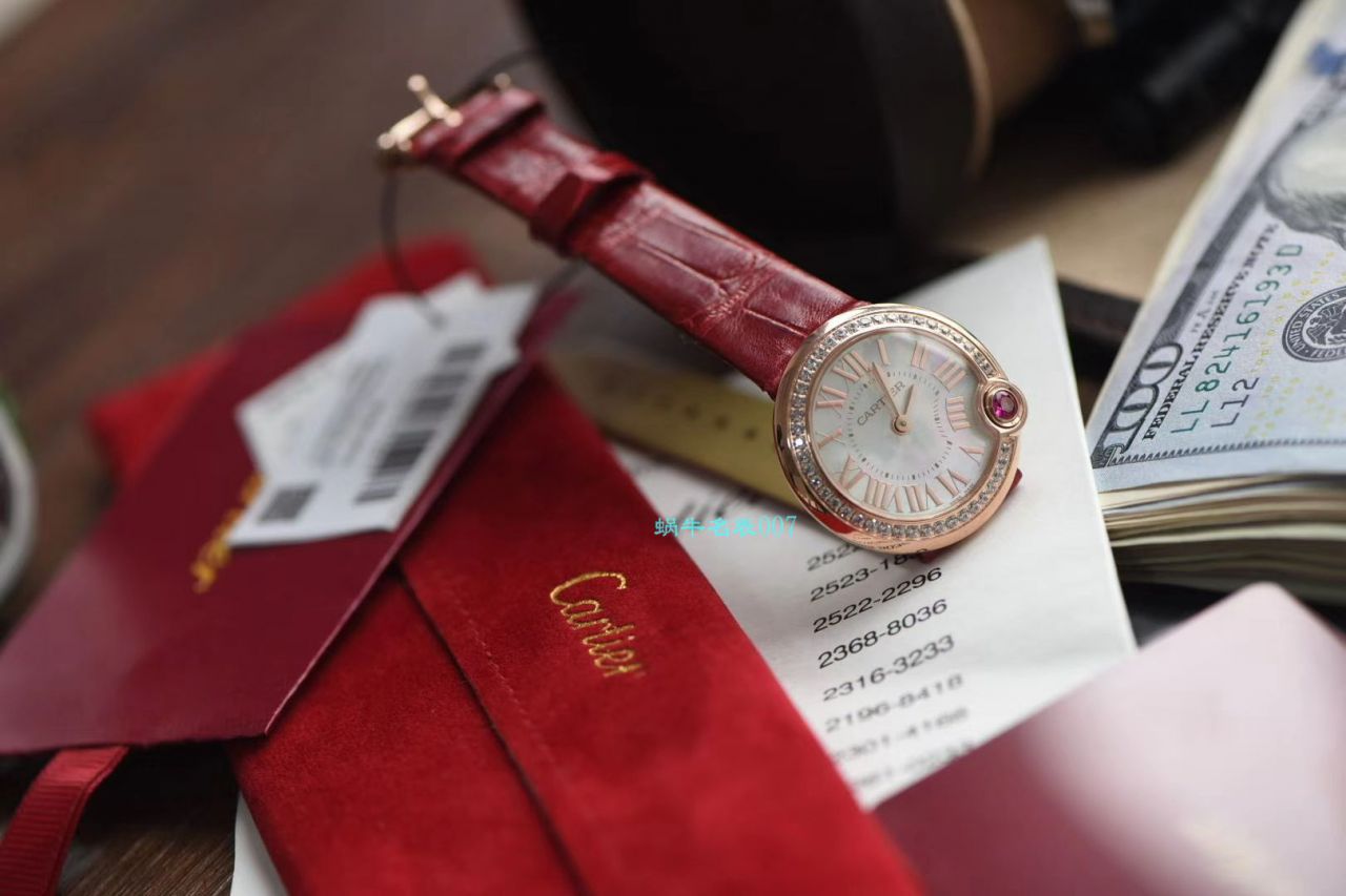 台湾 Factory  Cartier  特别款中国红鎏金时刻 Replica Copy WJBL0010，WBGL0007 Ballon Blanc de  Cartier 女士 wrist watches  / K267