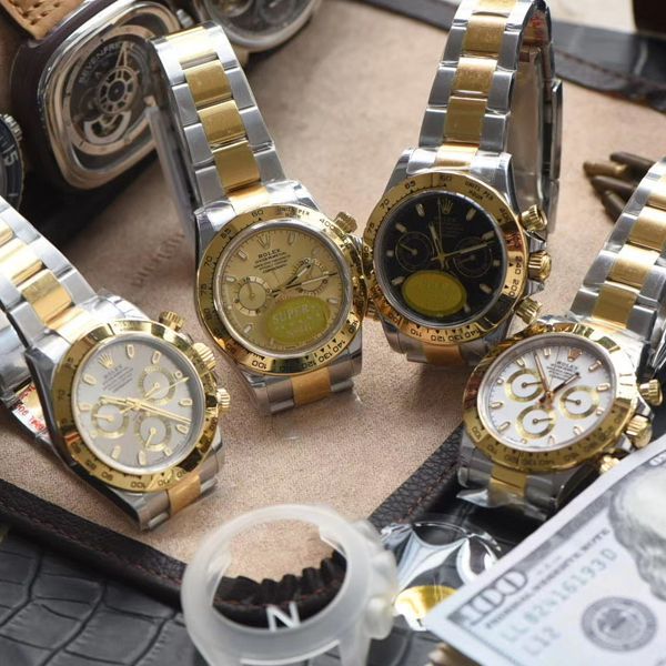 N Factory  Rolex 超级4130 Ditongna 间金 Replica Copy m116503-0004，116503白盘，m116503-0003，116523-78593 银色 wrist watches 