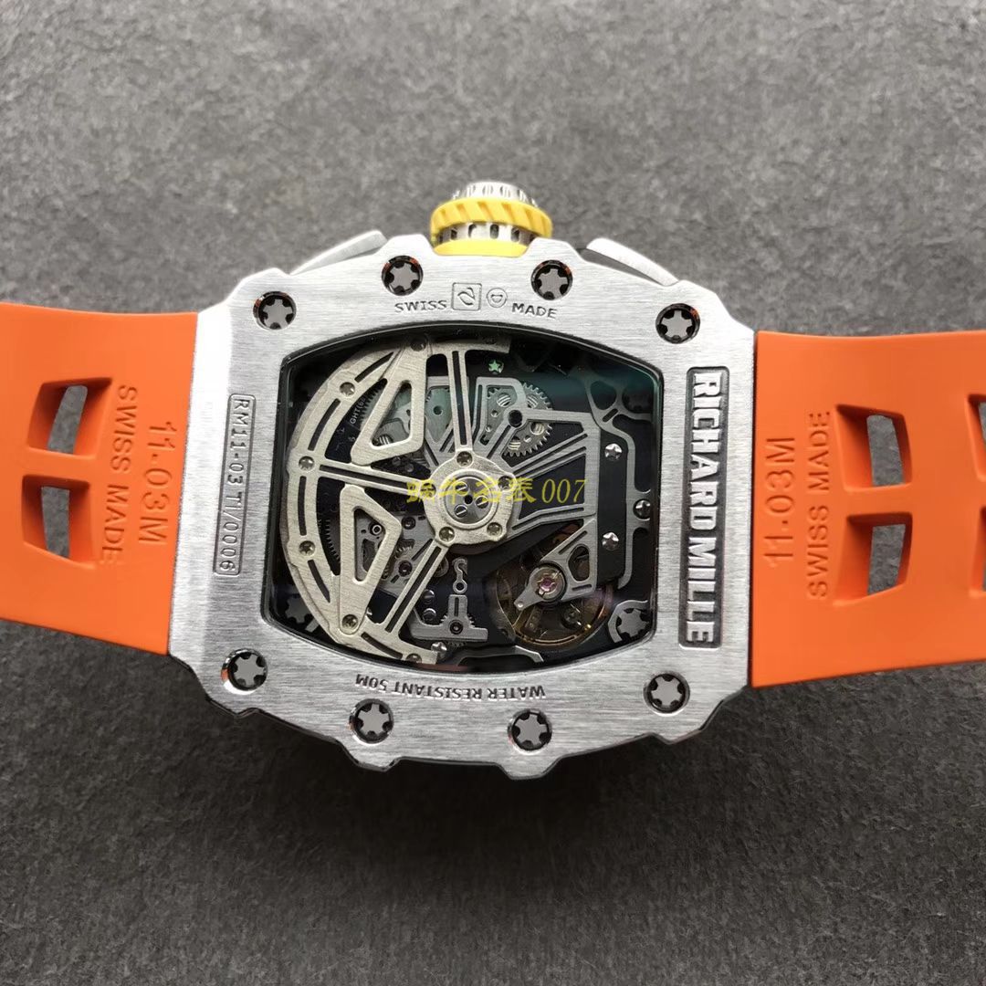 KV Factory 全新RICHARD MILLE Replica 理查德米尔RM 11-03钛钢款 wrist watches  / KV01103H