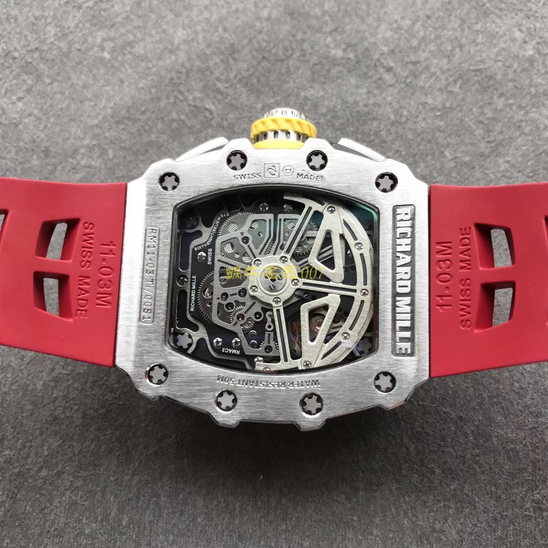 KV Factory 全新RICHARD MILLE Replica 理查德米尔RM 11-03钛钢款 wrist watches  / KV01103H