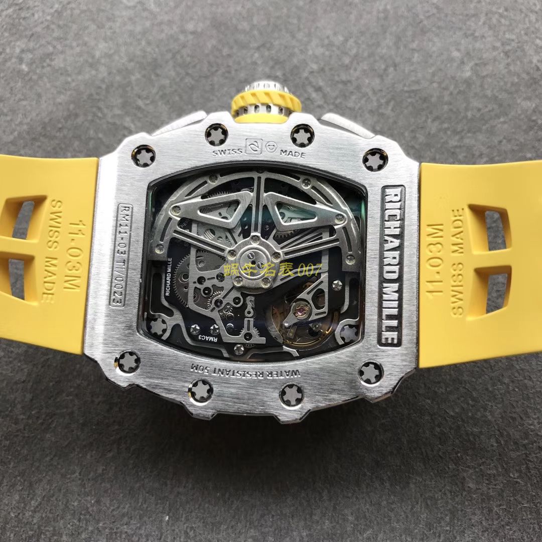 KV Factory 全新RICHARD MILLE Replica 理查德米尔RM 11-03钛钢款 wrist watches  / KV01103H