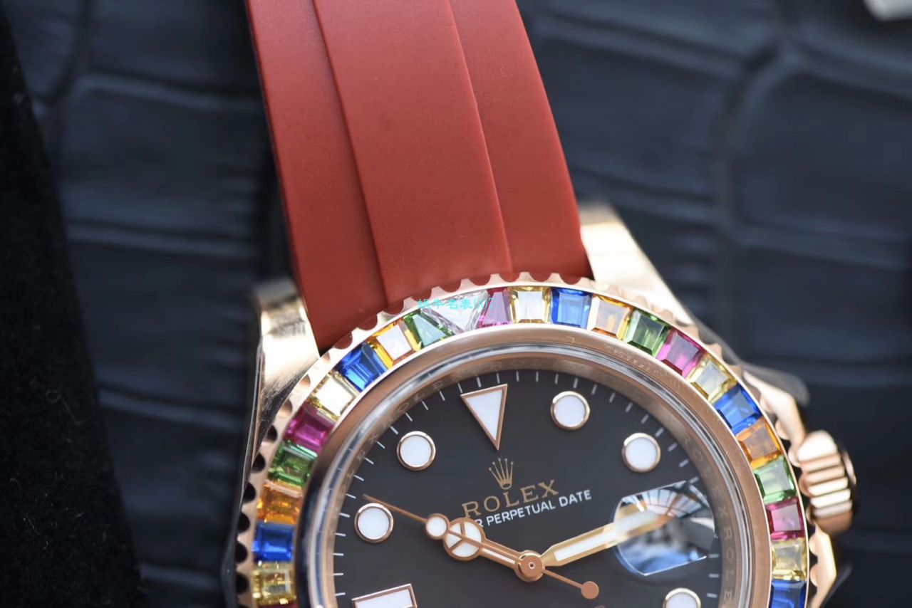 【NOOB Factory  Perfect  High quality  Replica Watches 】 Rolex  Yacht-Master 系列116695SATS“糖豆”圈彩虹游艇 Rolex 游艇 wrist watches  