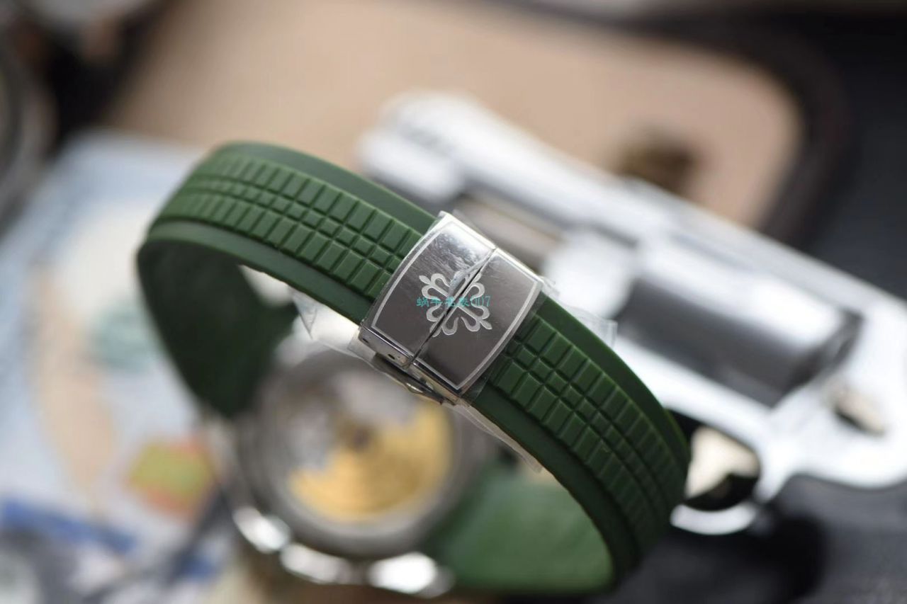  Video analysis 台湾 Factory  High quality  Replica  PATEK PHILIPPE AQUANAUT绿色手雷5168G-010 wrist watches  / BD239LV