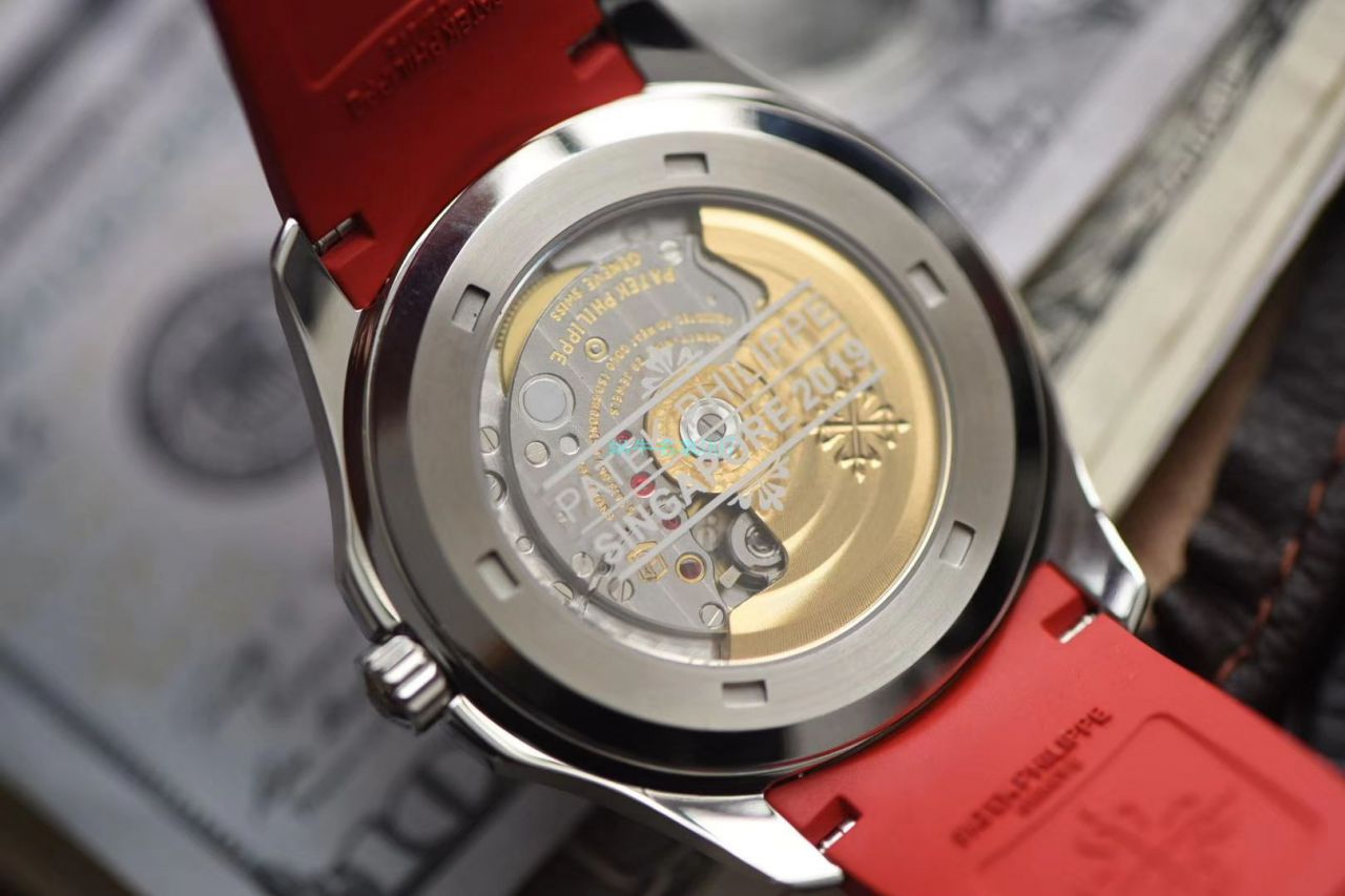 ZF Factory  top  Replica Copy  PATEK PHILIPPE 手雷新加坡2019特别限量版5167A红色 watchband   / BD282