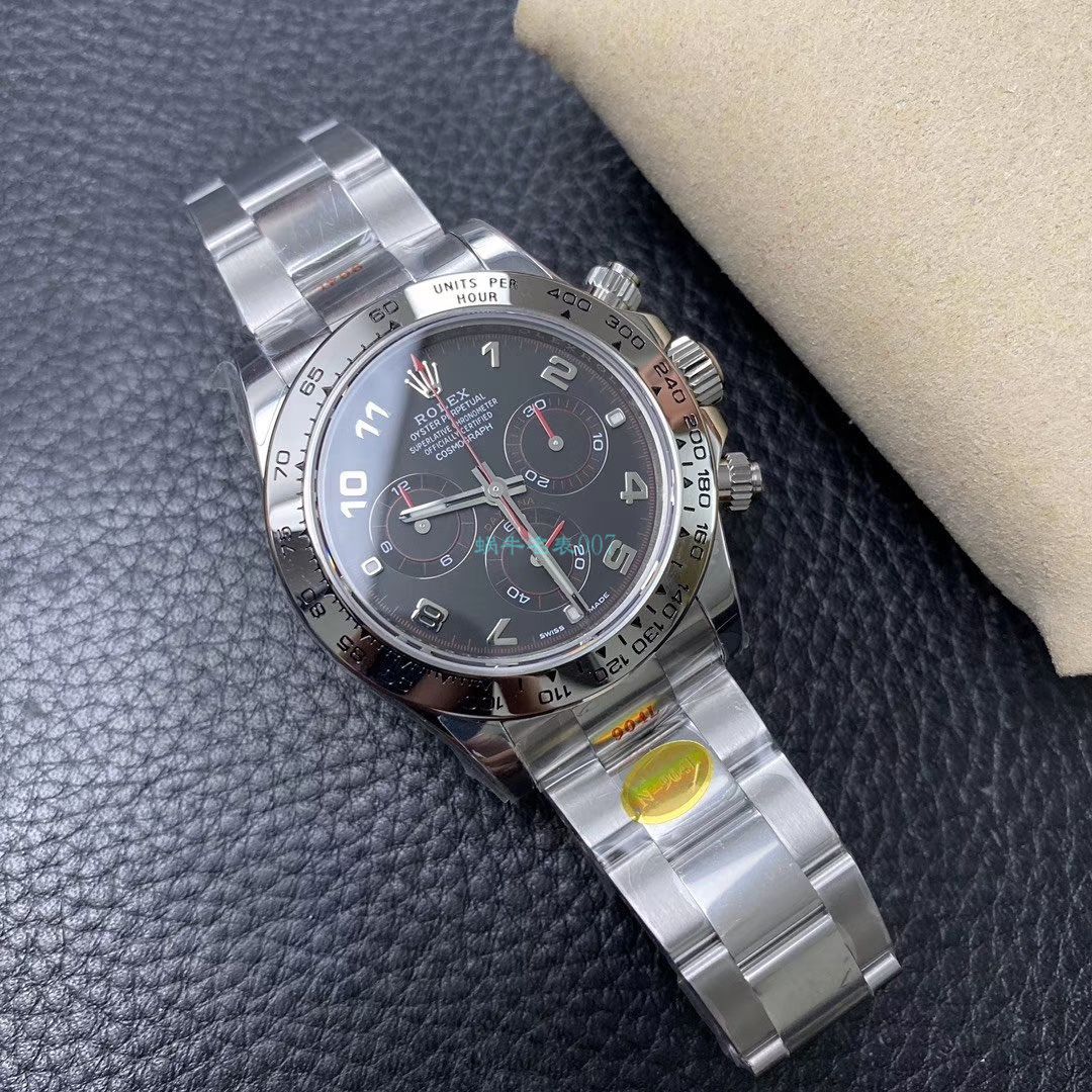 N Factory 新款超级4130 Rolex  Cosmograph Daytona  Ditongna 116509-78599 黑盘 top  Replica Copy 116509-78599 银色 wrist watches  / R563