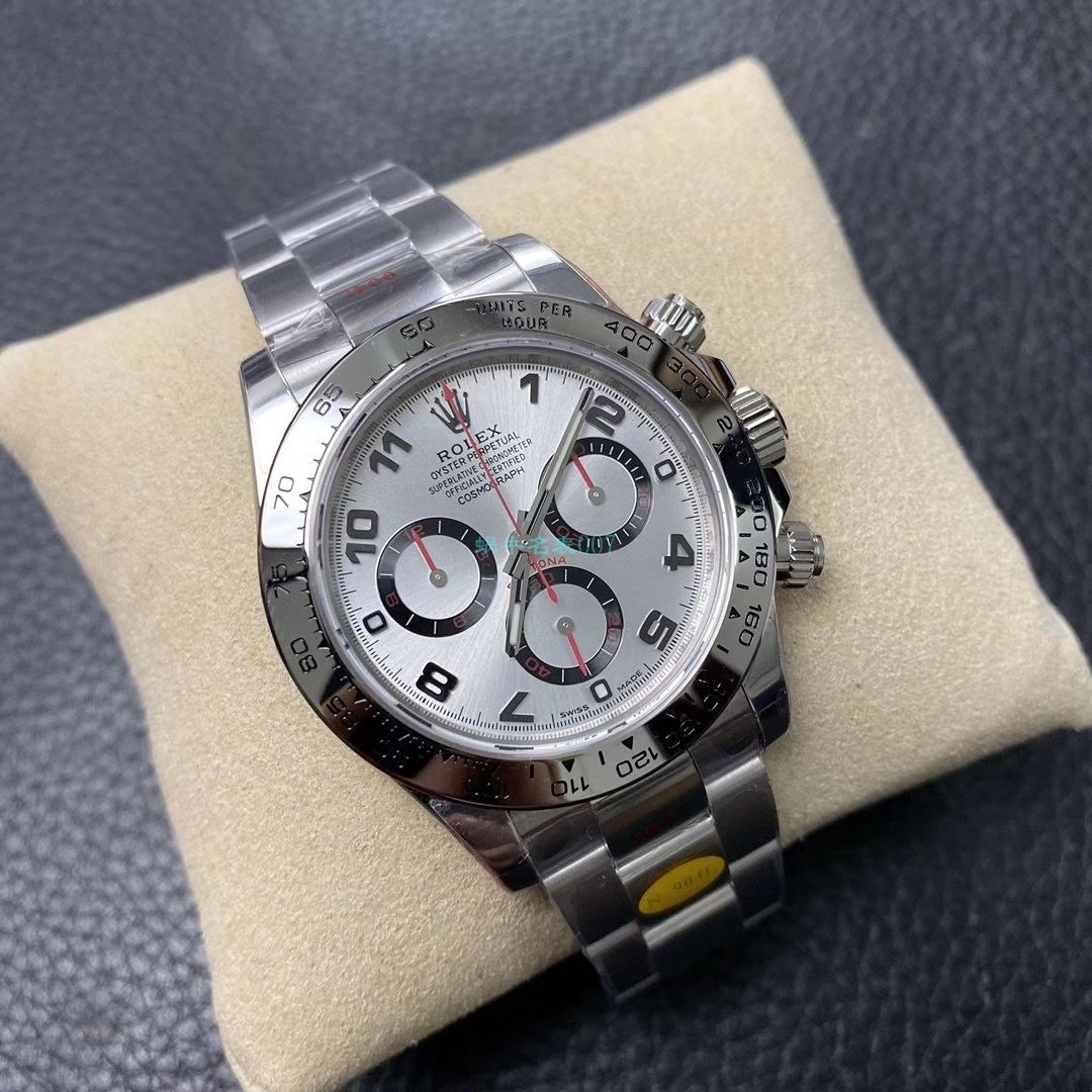 N Factory 新款超级4130 Rolex  Cosmograph Daytona  Ditongna 116509-78599 黑盘 top  Replica Copy 116509-78599 银色 wrist watches  / R563