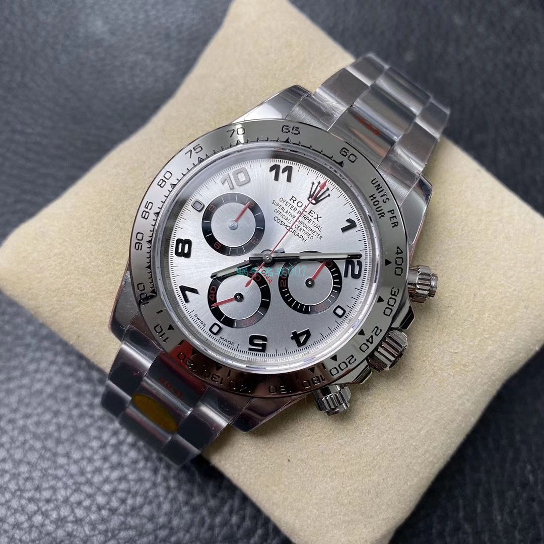 N Factory 新款超级4130 Rolex  Cosmograph Daytona  Ditongna 116509-78599 黑盘 top  Replica Copy 116509-78599 银色 wrist watches  / R563