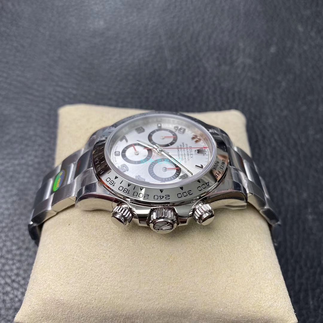 N Factory 新款超级4130 Rolex  Cosmograph Daytona  Ditongna 116509-78599 黑盘 top  Replica Copy 116509-78599 银色 wrist watches  / R563