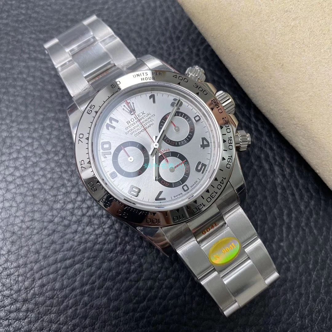 N Factory 新款超级4130 Rolex  Cosmograph Daytona  Ditongna 116509-78599 黑盘 top  Replica Copy 116509-78599 银色 wrist watches  / R563