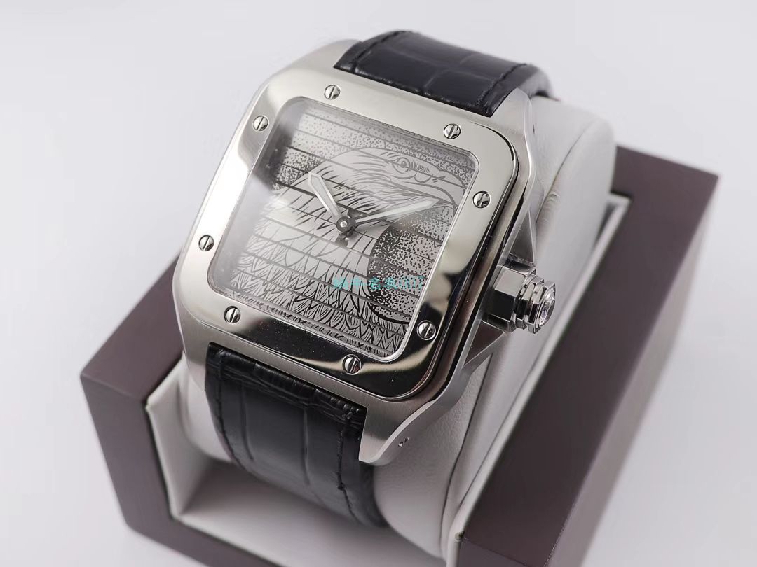 wwf Factory  top  Replica Copy  Cartier   Santos 鹰头WM505014 wrist watches  / K272