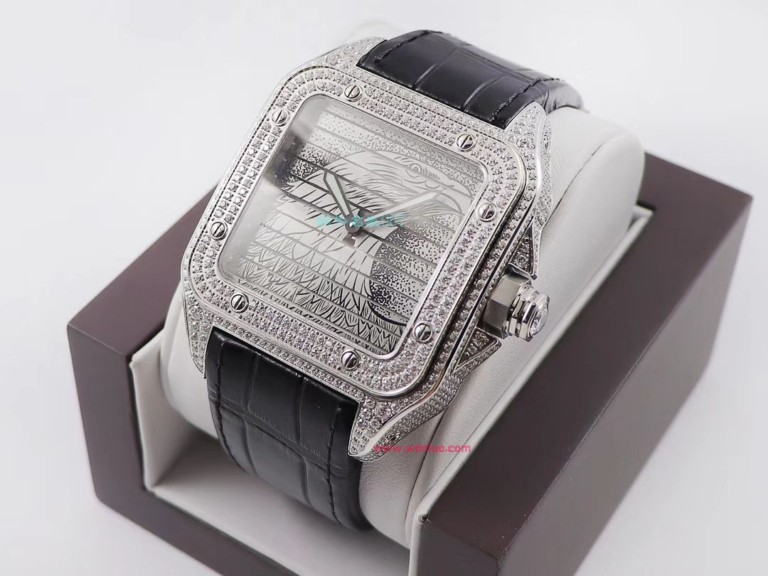 wwf Factory  top  Replica Copy  Cartier   Santos 鹰头WM505014 wrist watches  / K272