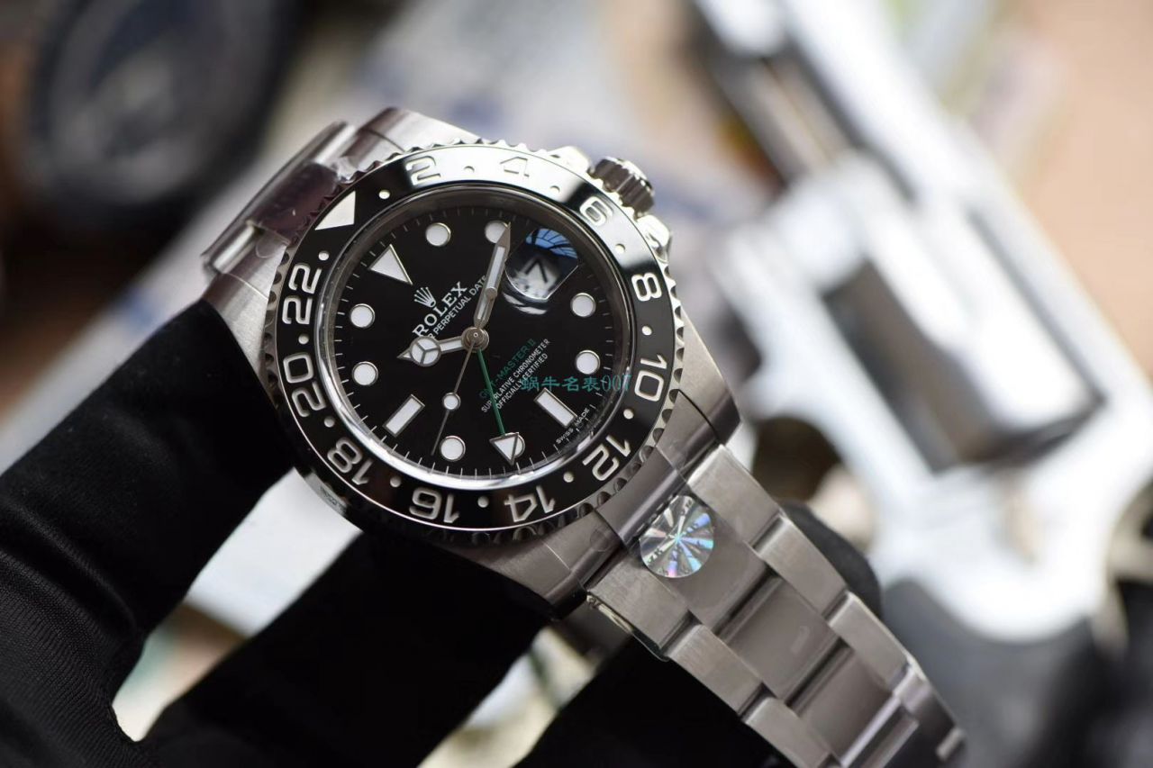 AR Factory  top  Replica Copy  Watches  Rolex  GMT MASTER II二代‎‎‌‍116710LN-78200 wrist watches (绿针) / R573