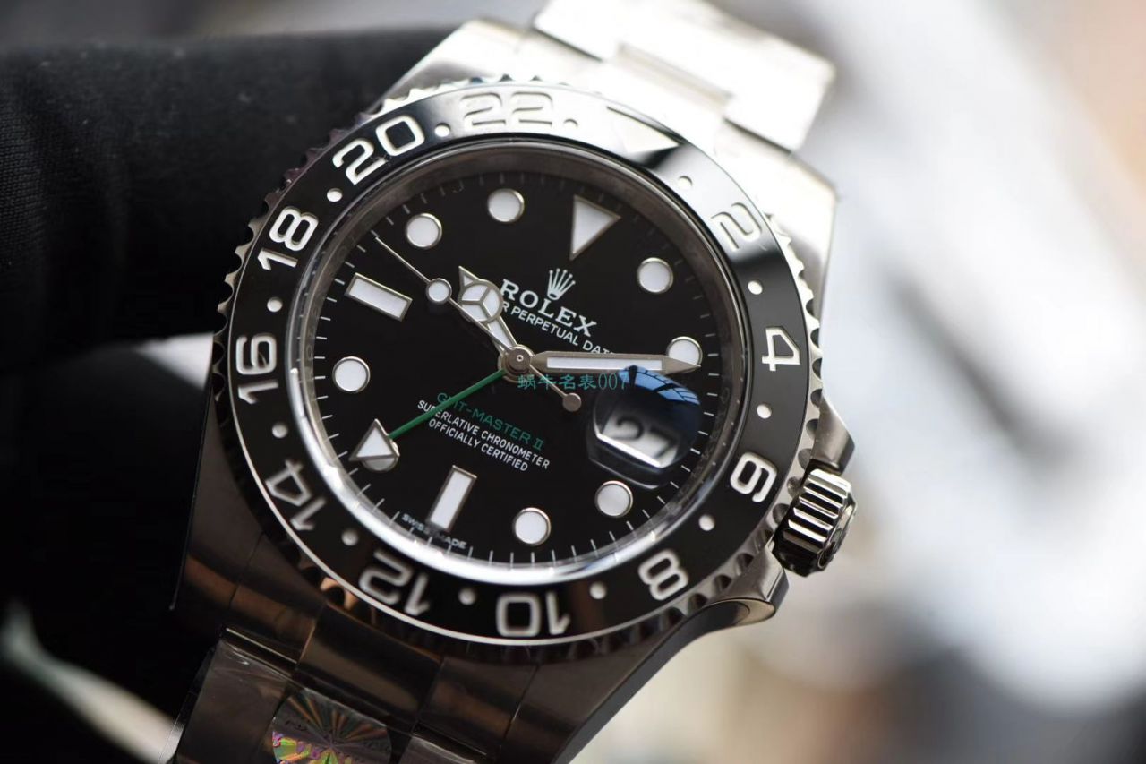 AR Factory  top  Replica Copy  Watches  Rolex  GMT MASTER II二代‎‎‌‍116710LN-78200 wrist watches (绿针) / R573