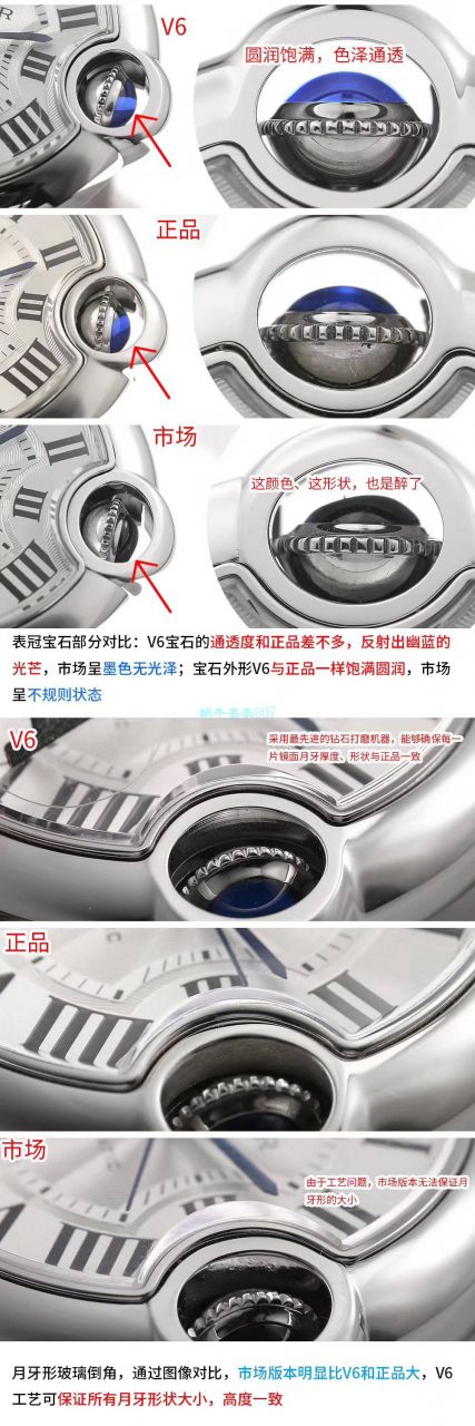 【V6 Factory  top  Replica Copy 7K版 Watches 】 Cartier  33毫米超级副本蓝气球女装W6920071 wrist watches  / K262