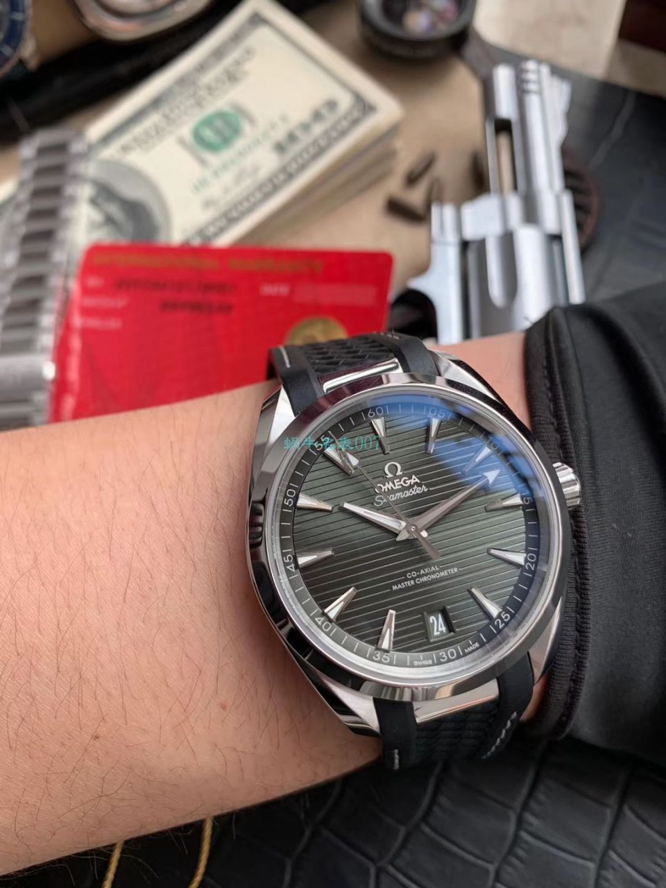 VS Factory OMEGA绿 Seamaster 150米柚木盘 Best  Replica Copy 220.13.41.21.10.001 wrist watches  / M693