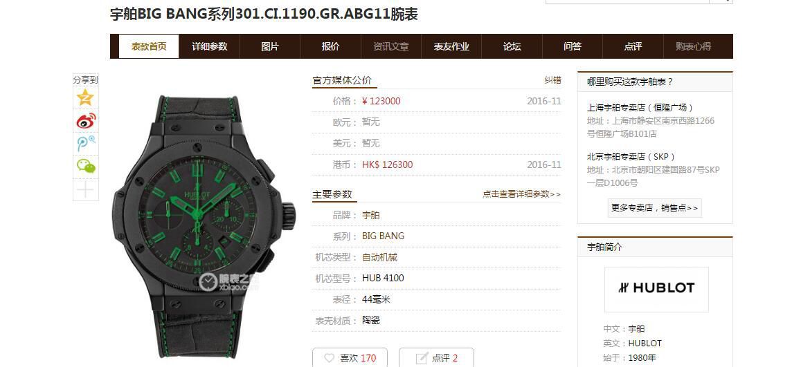 V6 Factory  top  Replica  hublot  big bang 全 Composite 301.CI.1190.GR.ABG11 wrist watches  / YB082