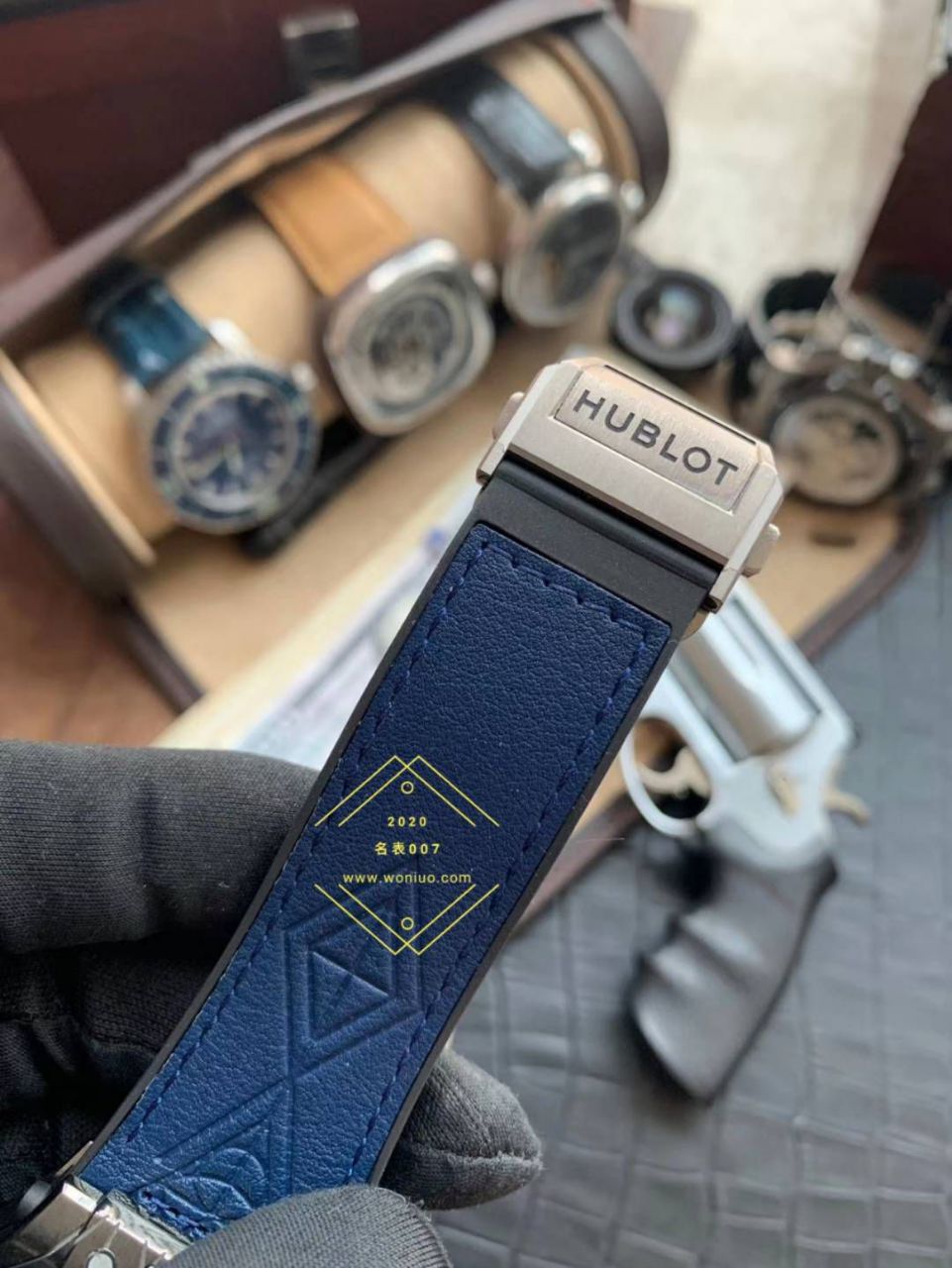 WWF Factory  top  Replica Watches  hublot  big bang SANG BLEU刺青415.CX.1112.VR.MXM18 wrist watches  / YB083