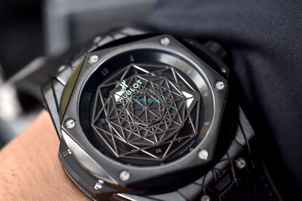 WWF Factory  top  Replica Watches  hublot  big bang SANG BLEU刺青415.CX.1112.VR.MXM18 wrist watches  / YB083