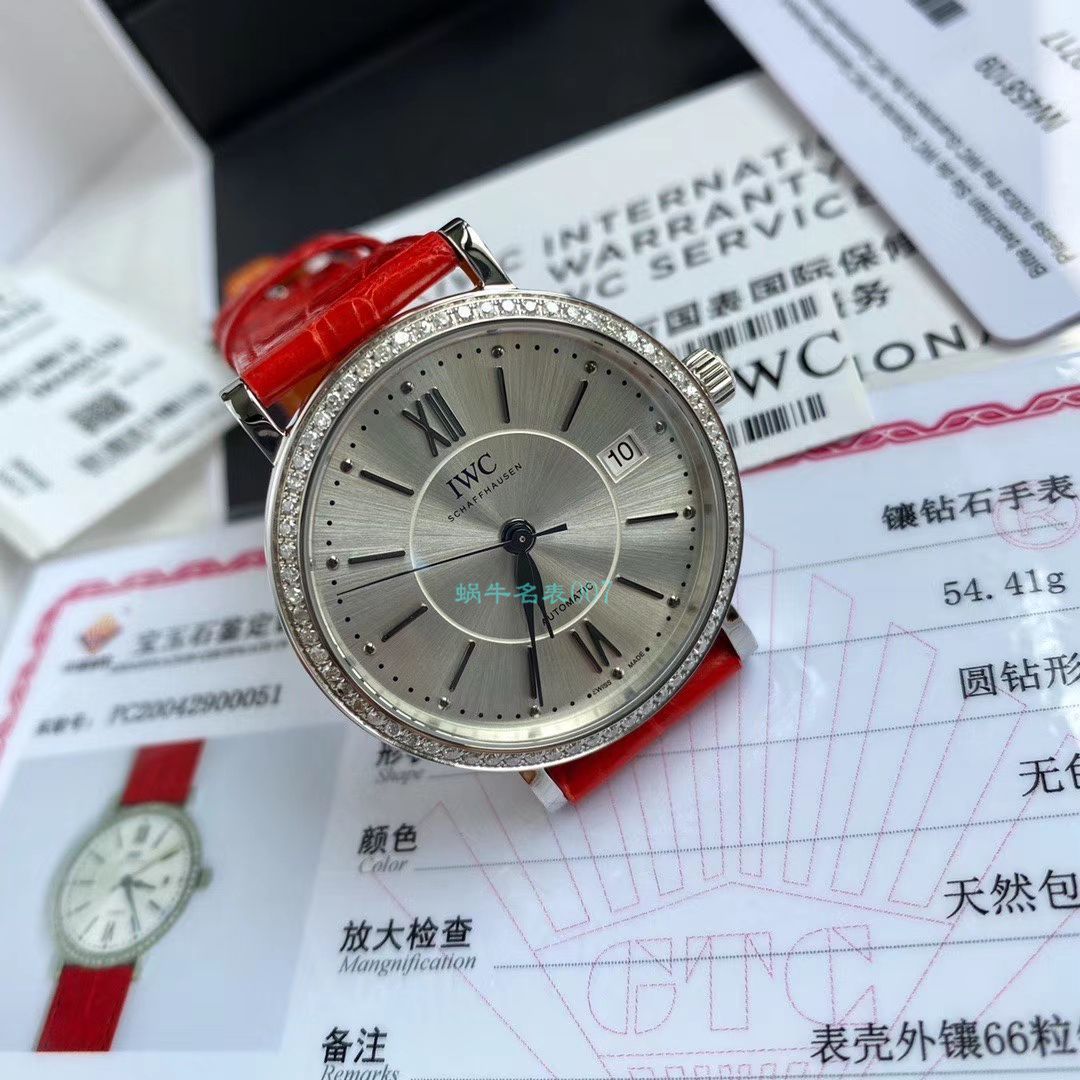 原单真钻IWC女表 IWC 柏涛菲诺系列IW458109 wrist watches  / WG527