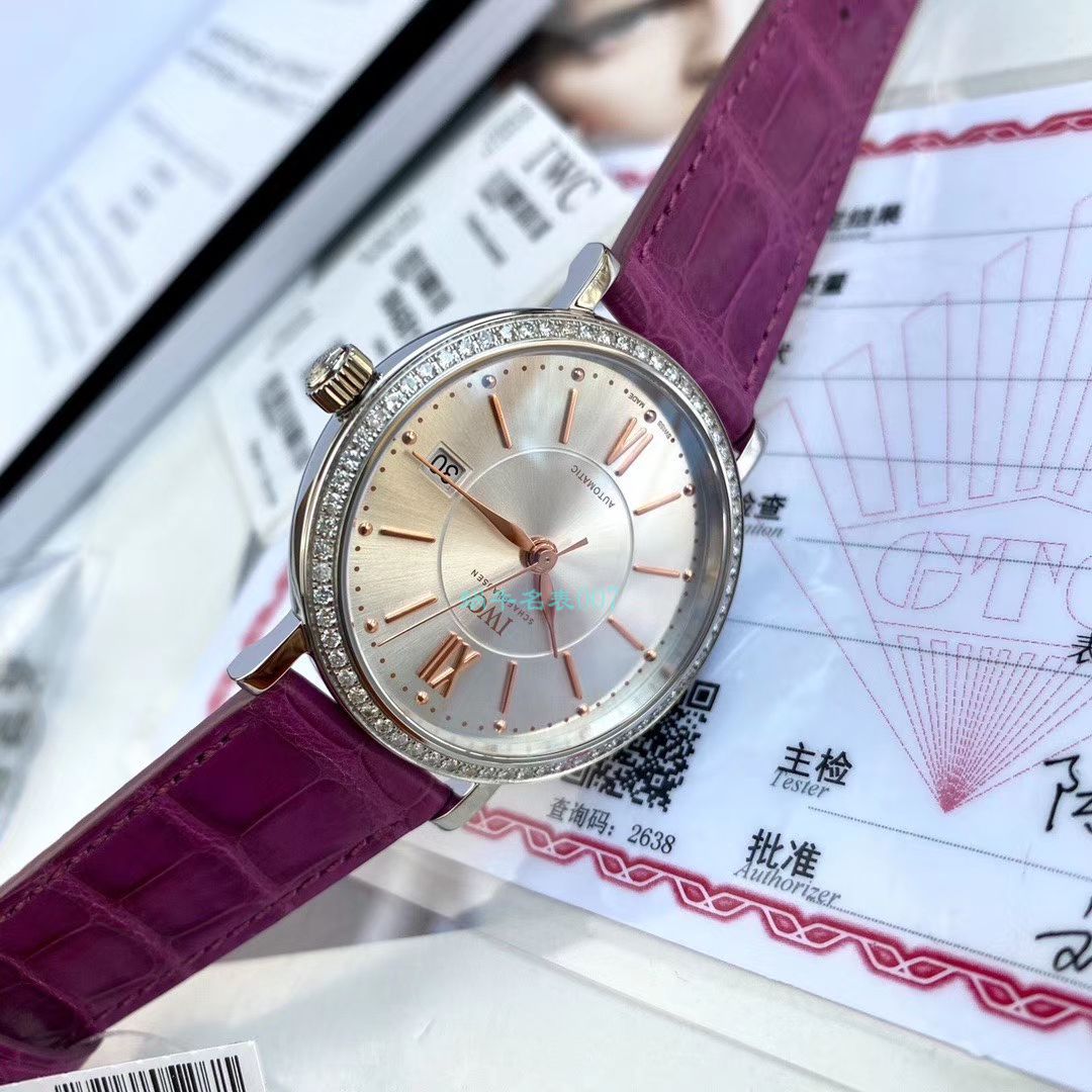 原单真钻IWC女表 IWC 柏涛菲诺系列IW458109 wrist watches  / WG527