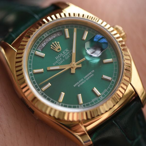  Video analysis  High quality  Replica Watches  Rolex  Day-Date 型系列118138-L(FC)绿盘 wrist watches 