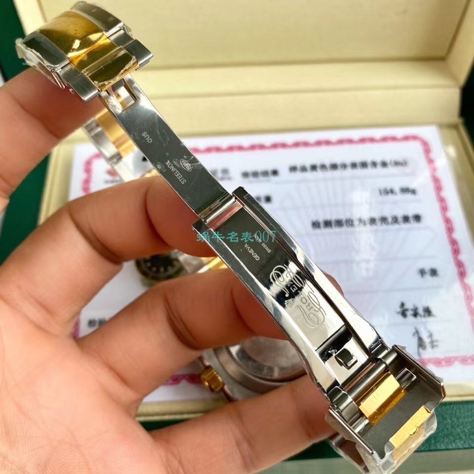  TOP  copy customized 包金ETA Movement  Rolex  Submariner 型116613-LN-97203 Replica Copy 间金 Submariner 黑盘 wrist watches  / R596