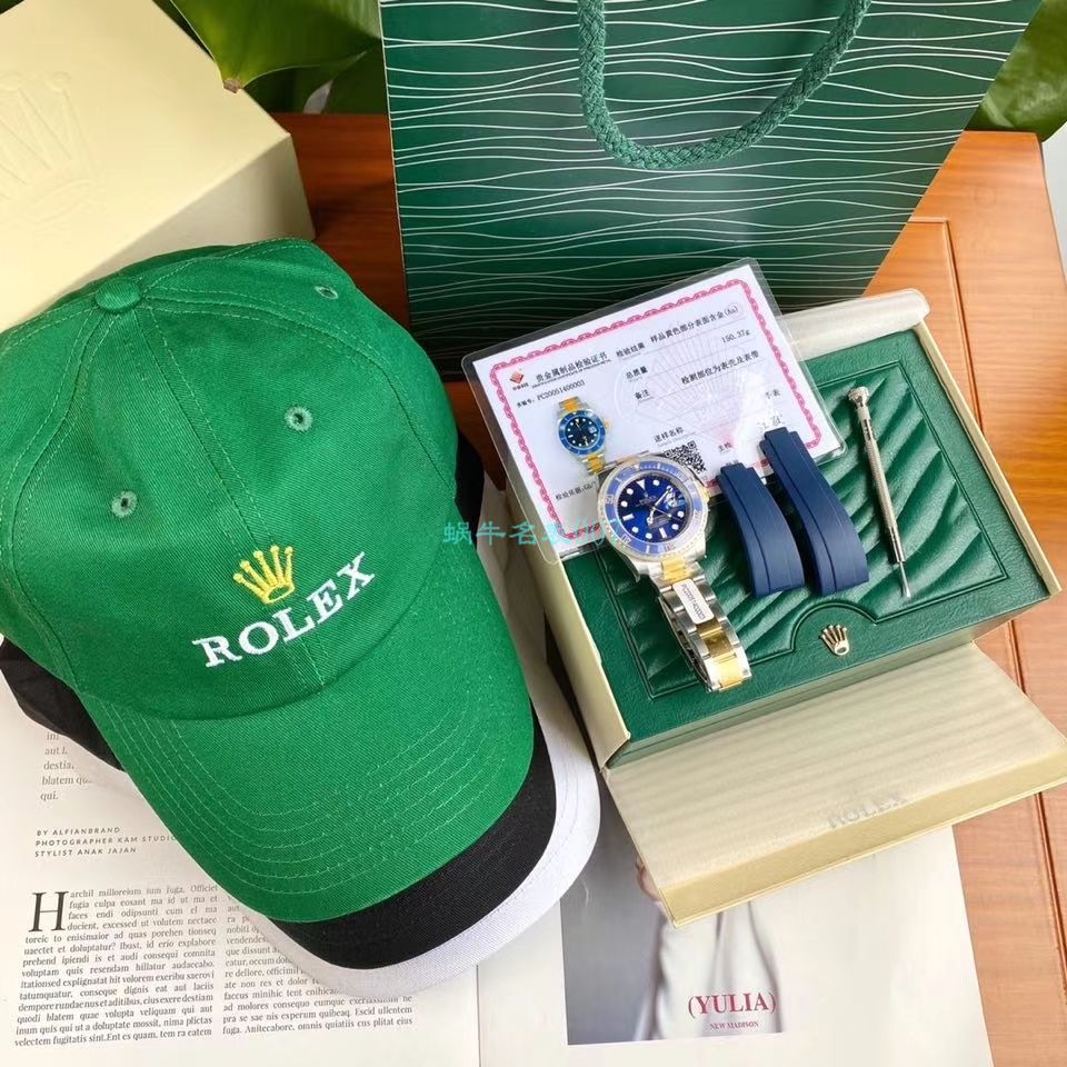  TOP  copy customized 包金ETA Movement  Rolex  Submariner 型116613-LN-97203 Replica Copy 间金 Submariner 黑盘 wrist watches  / R596