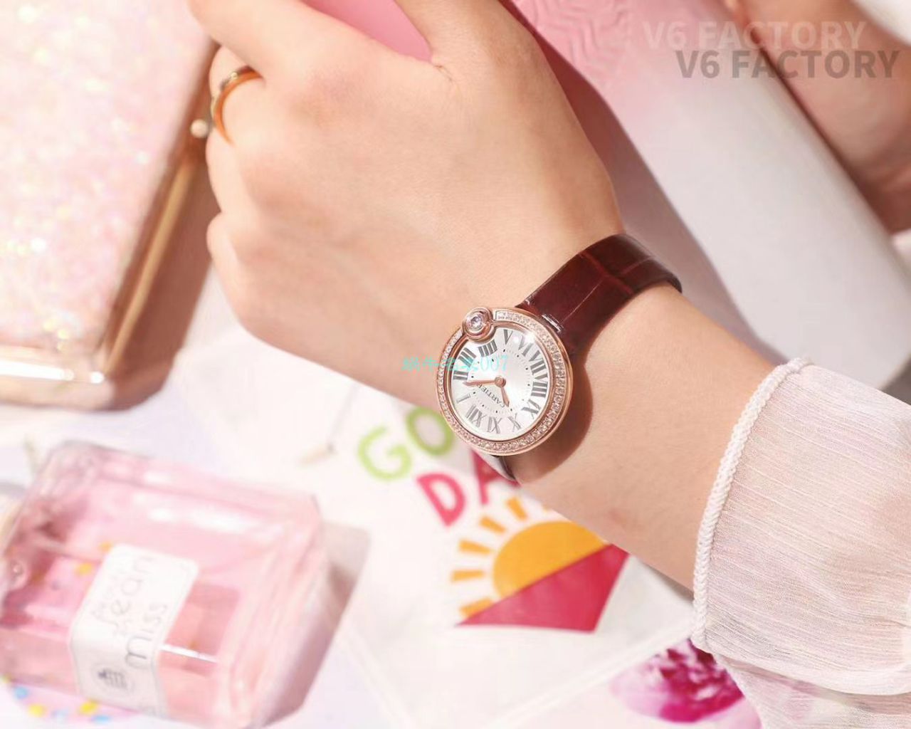 V6 Factory  top  Replica Copy  Watches  Cartier  告白气球女装30毫米WGBL0005，WJBL0008 wrist watches  / K277