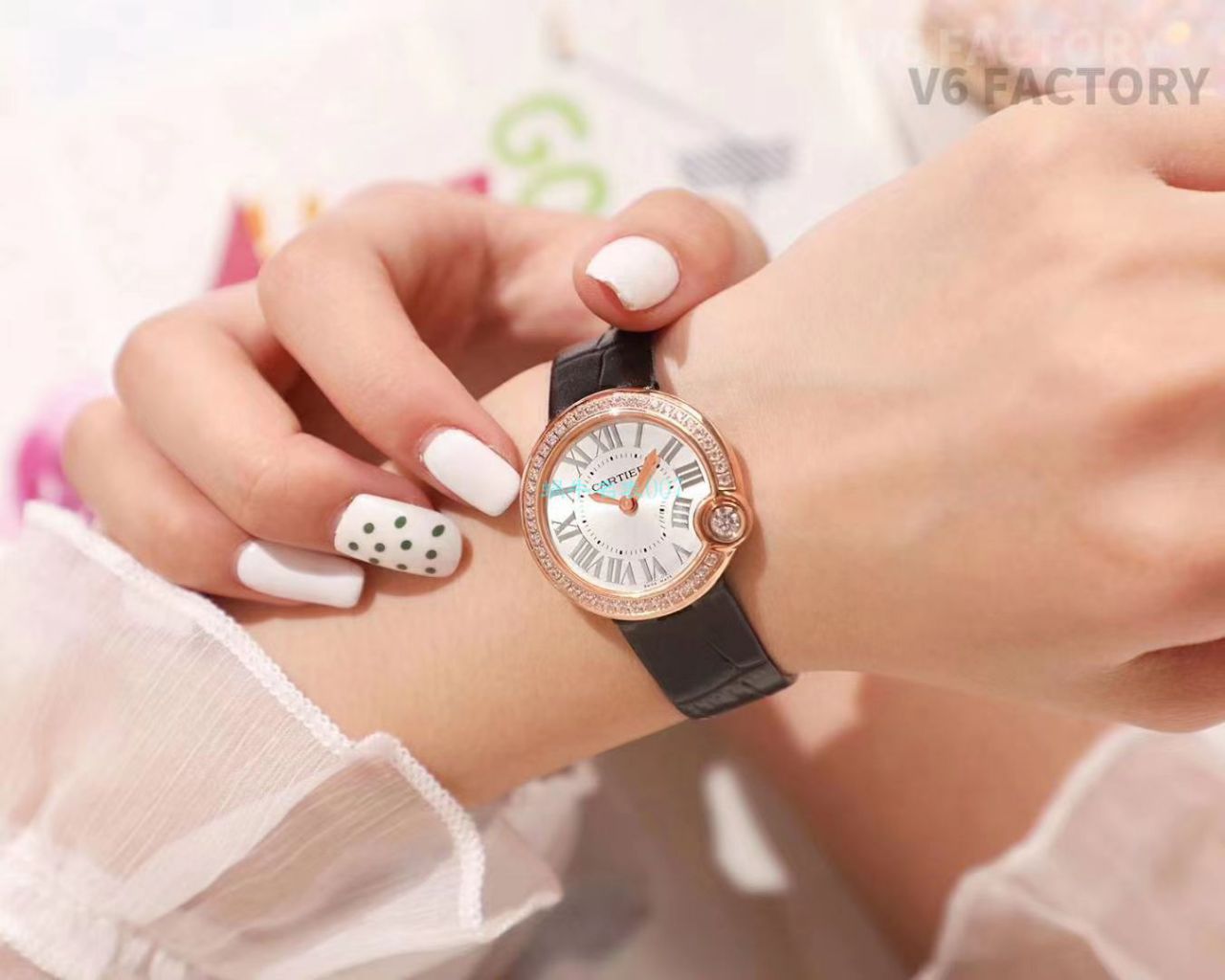 V6 Factory  top  Replica Copy  Watches  Cartier  告白气球女装30毫米WGBL0005，WJBL0008 wrist watches  / K277