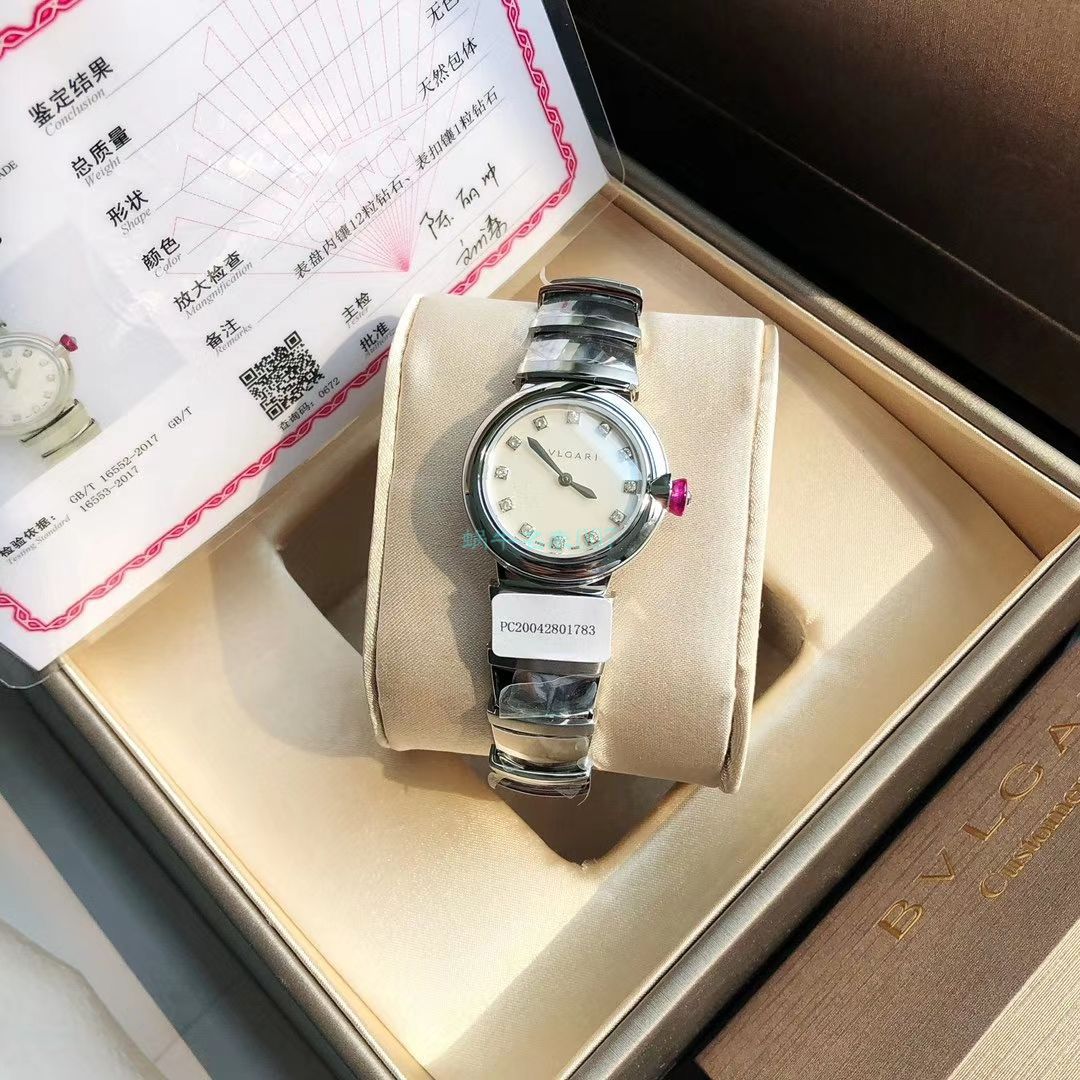 渠道真钻原单 BVLGARI LVCEA系列102196 LU28WSS/12女士 wrist watches  / BG033