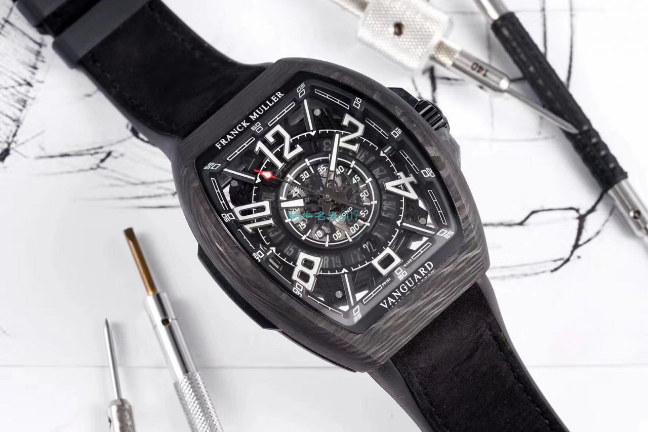 TW Factory 推出 Replica Copy 法穆兰 carbon fiber WPHH 2020 Vanguard™ Racing镂空系列 wrist watches  / FL070