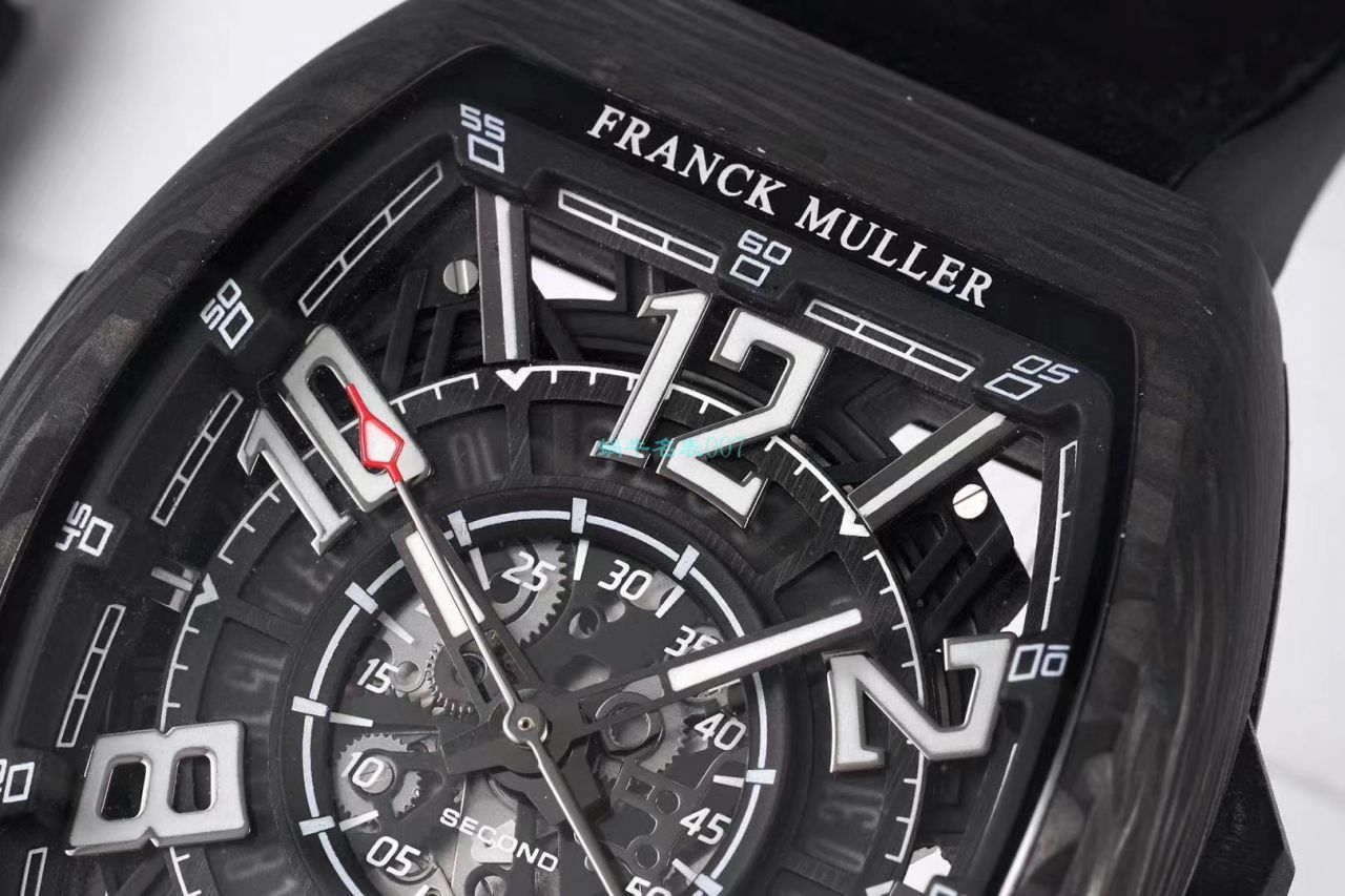 TW Factory 推出 Replica Copy 法穆兰 carbon fiber WPHH 2020 Vanguard™ Racing镂空系列 wrist watches  / FL070
