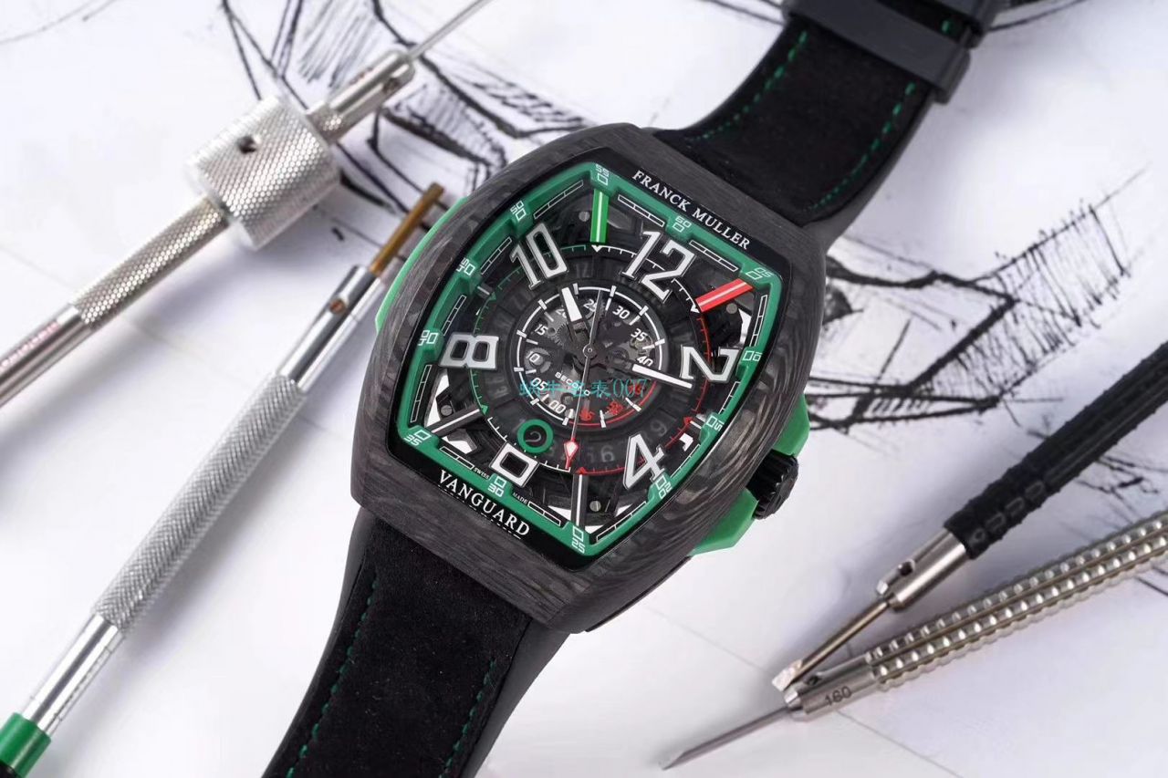 TW Factory 推出 Replica Copy 法穆兰 carbon fiber WPHH 2020 Vanguard™ Racing镂空系列 wrist watches  / FL070