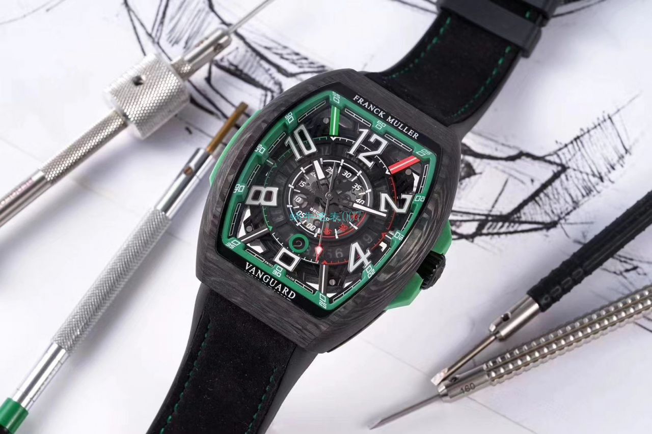 TW Factory 推出 Replica Copy 法穆兰 carbon fiber WPHH 2020 Vanguard™ Racing镂空系列 wrist watches  / FL070