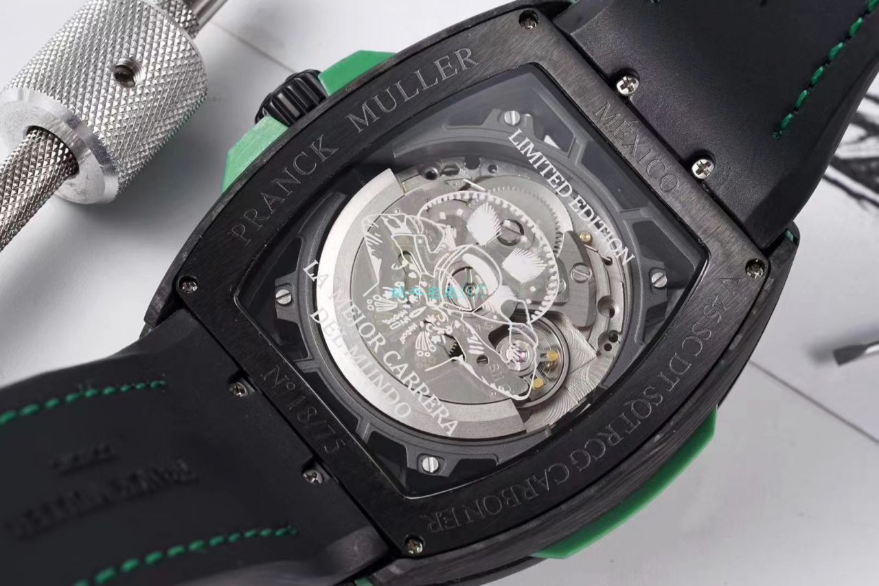 TW Factory 推出 Replica Copy 法穆兰 carbon fiber WPHH 2020 Vanguard™ Racing镂空系列 wrist watches  / FL070