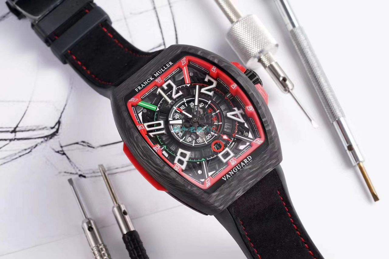 TW Factory 推出 Replica Copy 法穆兰 carbon fiber WPHH 2020 Vanguard™ Racing镂空系列 wrist watches  / FL070