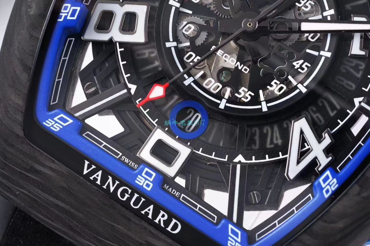 TW Factory 推出 Replica Copy 法穆兰 carbon fiber WPHH 2020 Vanguard™ Racing镂空系列 wrist watches  / FL070
